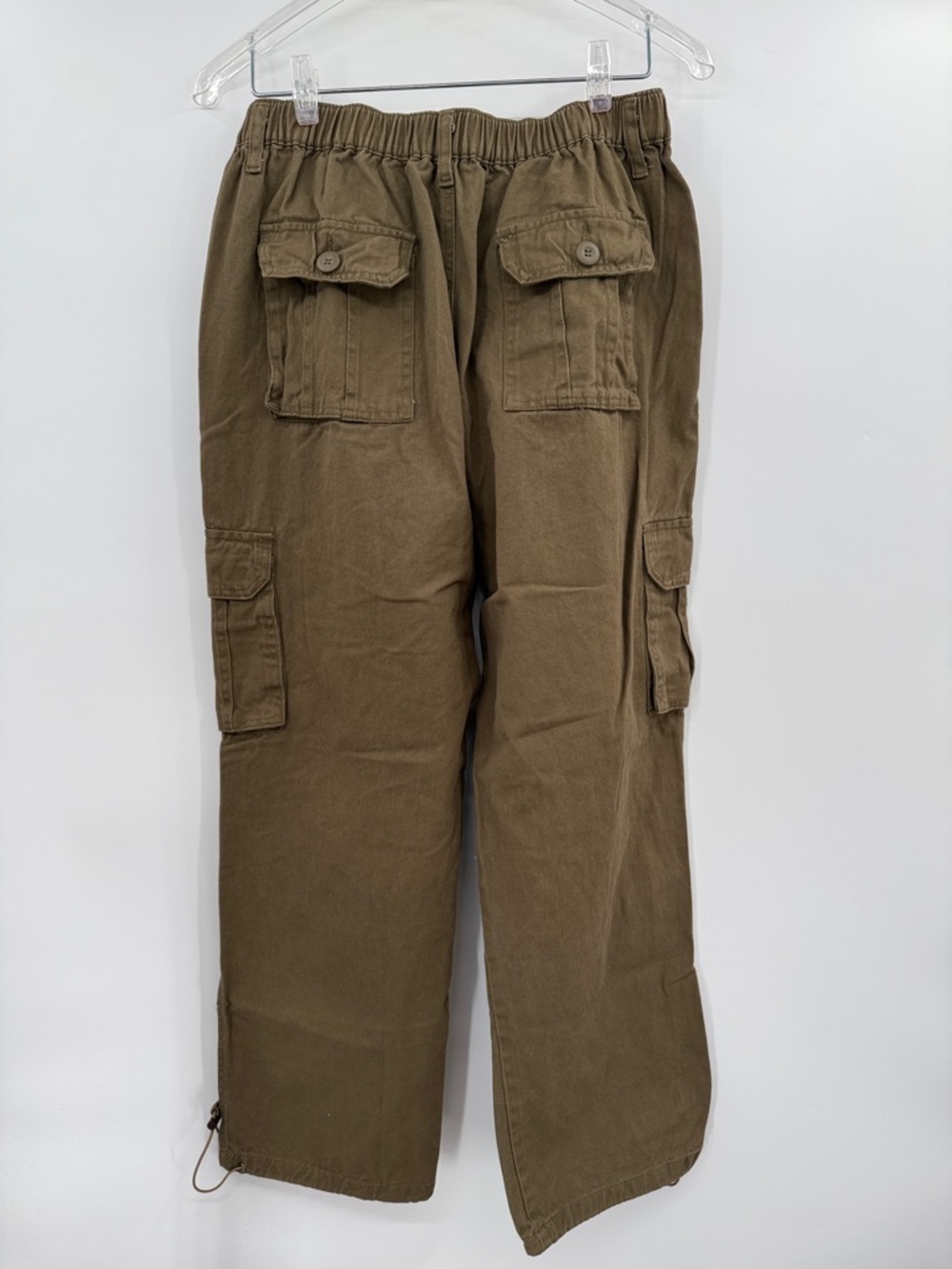 Straight Leg Cargo Pants in Olive Brown for Women Size L 30x27 “Overalls” - Picture 5 of 6